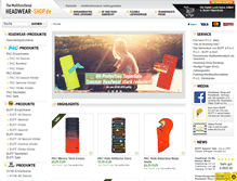 Tablet Screenshot of headwear-shop.de